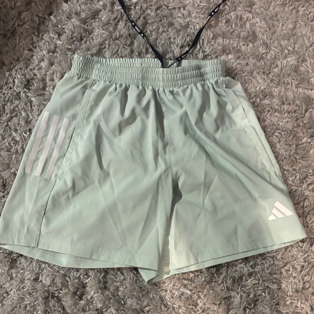 Adidas Women's Light Green Athletic Shorts